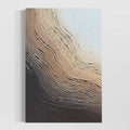 Abstract artwork with textured ripples, transitioning from beige, to light warm brown, to dark warm brown